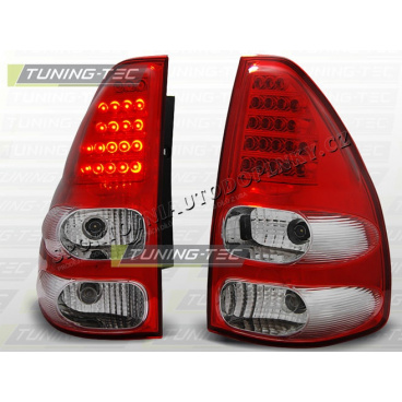 TOYOTA LAND CRUISER 120 2003-09 HINTERE LED-LAMPEN ROT WEISS