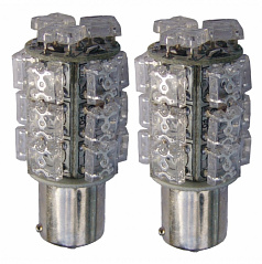 Žárovky 18 LED BA15S červené 12V