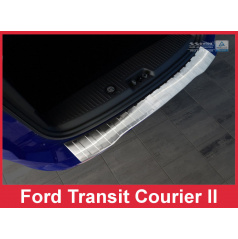 Edelstahlabdeckung - Schwellenschutz für die hintere Stoßstange Ford Transit Courier II 2014-16