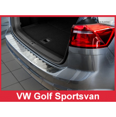 Edelstahlabdeckung - Schwellenschutz für die hintere Stoßstange Volkswagen Golf Sportsvan 2014+ auf Lager