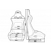 Sportlich verstellbarer Sitz A1 RACING FLURIO schwarz