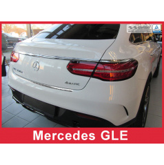 Edelstahlabdeckung zum Schutz der Schwelle der hinteren Stoßstange Mercedes GLE 2015+