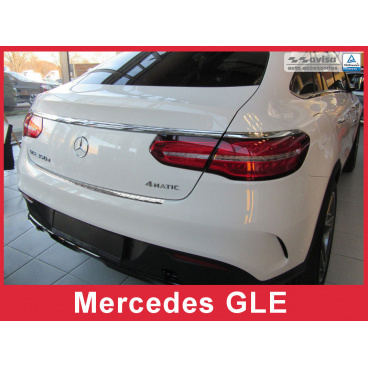 Edelstahlabdeckung zum Schutz der Schwelle der hinteren Stoßstange Mercedes GLE 2015+