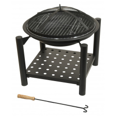Feuerstelle mit SABATINI-Grillrost mit Deckel