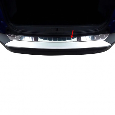 Polierte Kantenabdeckung der hinteren Stoßstange aus Edelstahl für Peugeot 2008 2019+