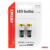 LED-CANBUS-Lampen W5W T10 3030 4SMD + 3020 1SMD weiß 12V 24V AMIO-04990