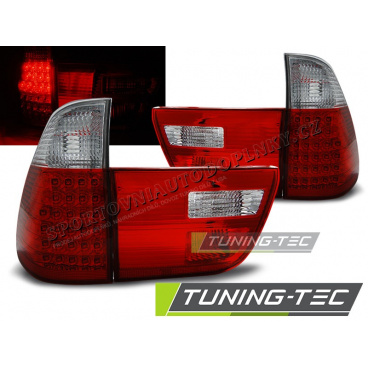 BMW X5 E53 09.1999–06 rot-weiße LED-Rückleuchten BMW X5 E53 09.1999–06 rot-weiße LED-Rückleuchten