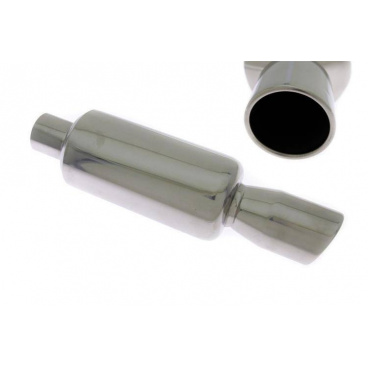 TurboWorks Edelstahl-Sportauspuff (Einlass 57 mm, Endrohr 77 mm)