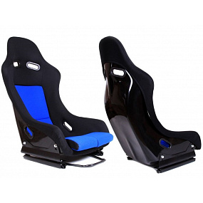 Sporthartschale A1 RACING GTR schwarz/blauer Velours