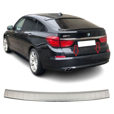 Heckstoßstangenabdeckung aus Edelstahl BMW 5 F07 GRAN TURISMO 2010-17 Heckstoßstangenabdeckung aus Edelstahl BMW 5 F07 GRAN TURISMO 2010-17