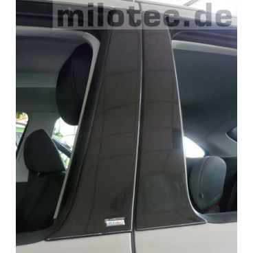 Türsäulenabdeckungen ABS schwarz metallic, Škoda Fabia I Limousine/Limousine Türsäulenabdeckungen ABS schwarz metallic, Škoda Fabia I Limousine/Limousine