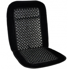 Sitzbezugperlen in einem Stoffrahmen – schwarzes Mikrosuede