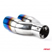 Sport-Edelstahl-Auspuffrohr Titan Dual 2x75 mm