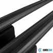 Abschließbarer Aluminium-Dachträger Omtec Boldbar V2 schwarz mit einer Belastung von bis zu 75 kg