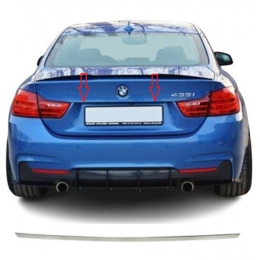 Chromleiste aus Edelstahl über dem Nummernschild BMW 4 F32 2013-2020