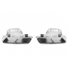 Endstück des Schalldämpfers 210x80mm Eingang 140x85mm Mercedes A45 S600 Poliert Set