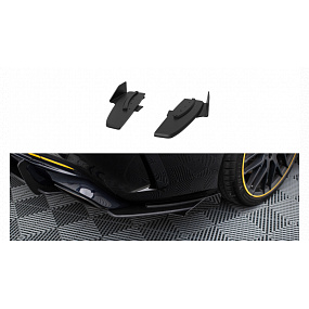 Splitter Mercedes-Benz CLA 45 C117 Facelift Tył Boczne Street Pro Black-Red + Gloss Flaps Splitter Mercedes-Benz CLA 45 C117 Facelift Tył Boczne Street Pro Black-Red + Gloss Flaps