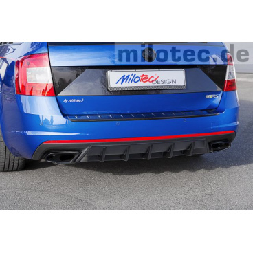 Heckstoßstangendiffusor, ABS schwarz metallic Skoda Octavia III RS Limousine / Combi Heckstoßstangendiffusor, ABS schwarz metallic Skoda Octavia III RS Limousine / Combi