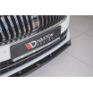 Spoiler unter der vorderen Stoßstange ver.2 für Skoda Superb Mk3 FL Facelift, Maxton Design (glänzend schwarzer ABS-Kunststoff)