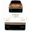 Edelstahlstreifen um die Heckstoßstange Omtec VW Tiguan 2016+