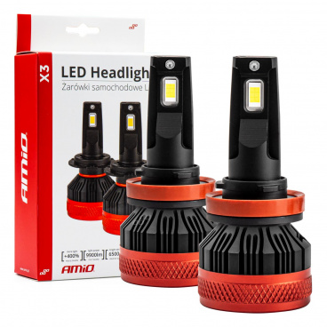 LED-Hauptscheinwerferlampen H8/H9/H11/H16 X3 Serie AMiO