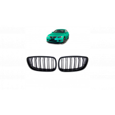 BMW 3 E92 E93 Doppelrippen-Grill Matt Schwarz