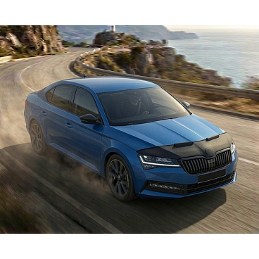 Schwarze Motorhaubenverkleidung für Škoda Superb 2015-24