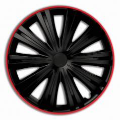 Radkappen GIGA R schwarz/rot 14-16" (4er-Set)