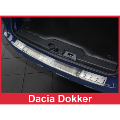 Edelstahlabdeckung - Schwellenschutz für die hintere Stoßstange Dacia Dokker 2012-16