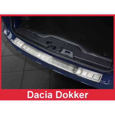 Edelstahlabdeckung - Schwellenschutz für die hintere Stoßstange Dacia Dokker 2012-16