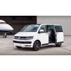 Edelstahlabdeckung - schwarzer Schwellenschutz für die hintere Stoßstange Volkswagen Transporter T6 Furgon 2015-16