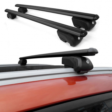 Abschließbarer Aluminium-Dachträger Omtec Boldbar V2 schwarz mit einer Belastung von bis zu 75 kg Abschließbarer Aluminium-Dachträger Omtec Boldbar V2 schwarz mit einer Belastung von bis zu 75 kg