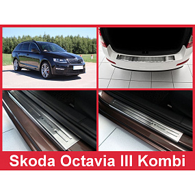 Satz Edelstahlzubehör 5-tlg. Škoda Octavia III Kombi 2013-16