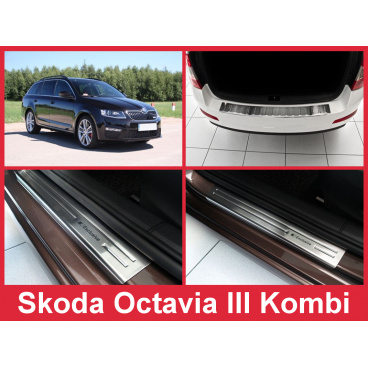Satz Edelstahlzubehör 5-tlg. Škoda Octavia III Kombi 2013-16 Satz Edelstahlzubehör 5-tlg. Škoda Octavia III Kombi 2013-16