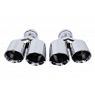 Endstück des Schalldämpfers 89mmx2 Eingang 76mm Poliert Set