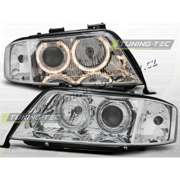 AUDI A6 (C5) 1997–99 KLARES VORDERE LICHT ANGEL EYES CHROM