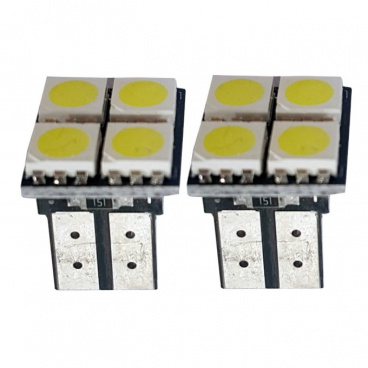 4 SMD-LED-Lampen T10W2 weiß - 2 Stk 4 SMD-LED-Lampen T10W2 weiß - 2 Stk