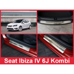 Edelstahl-Abdeckungsset-Heckstoßstangenschutz+Türschwellenschutzleisten Seat Ibiza IV 6J ST 2008-16