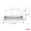 Fester Warnleuchtturm W03B mit 3 Schrauben R65 R10 36LED 12 / 24V IP56