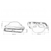 Endrohrdämpfer 285x80mm Eingang 160x100mm Mercedes W212 Poliertes Set