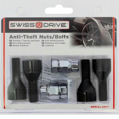 BUTZI Sicherungsschrauben (2 Sicherheitsschrauben) M12X1,25 schwarz mit Kegelbefestigung