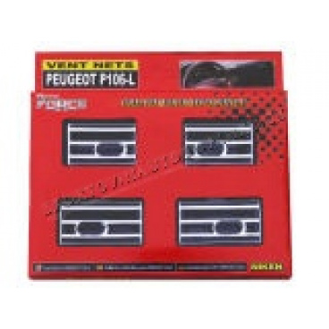 Peugeot 106 – RACING FORCE Chrom-Heizungslüfterabdeckungen Peugeot 106 – RACING FORCE Chrom-Heizungslüfterabdeckungen