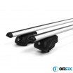 Abschließbarer Aluminium-Dachträger Omtec Boldbar V2 silber mit einer Belastung von bis zu 75 kg