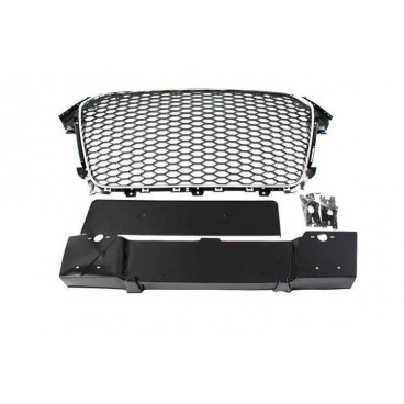 Grill Audi A4 B8 RS-Style Chrom-Schwarz PDC