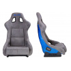 Sportstuhl SLIDE KS2 Premium Grauer Velours & Blauer Glitzer