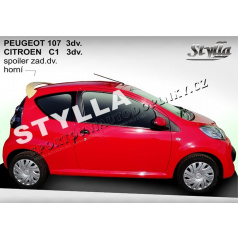 PEUGEOT 107 3D-Heckspoiler. obere Tür (EU-Homologation)
