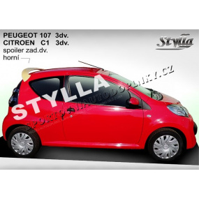 PEUGEOT 107 3D-Heckspoiler. obere Tür (EU-Homologation)