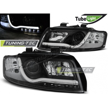 AUDI A4 10.2000-10.2004 VORDERE KLARE LED-RÖHRENLICHTER SCHWARZ