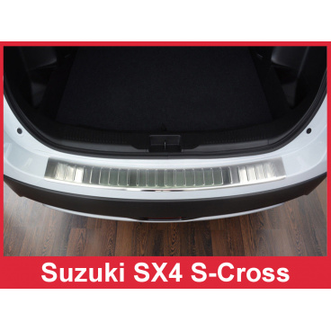 Edelstahlabdeckung - Schwellenschutz für die hintere Stoßstange Suzuki SX4 S-Cross 2012-16