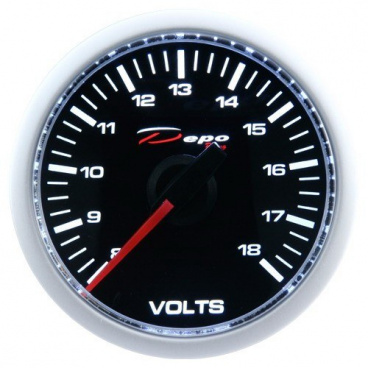 Zusätzlicher Wecker Depo Racing Voltmeter 52 mm Zusätzlicher Wecker Depo Racing Voltmeter 52 mm